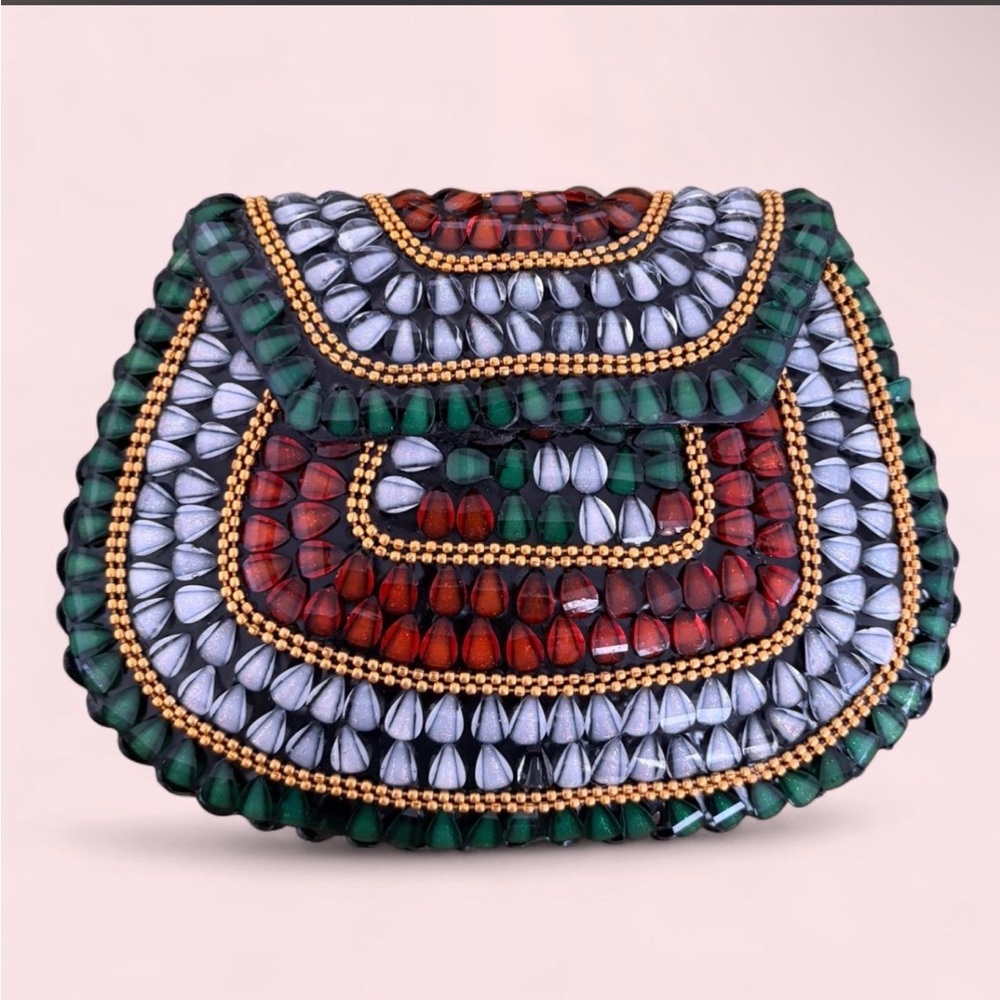RAMLA x Caitieco Exclusive Mosaic Jewel Crossbody Clutch Bag (MSRP $300)